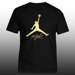 jordan flight sneaker match t-shirt - elevate your sneaker game "jumpman flight gradient gold"