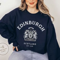 edinburgh sweatshirt, scotland crewneck pullover, unisex