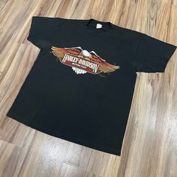 large vintage 80s harley davidson motorcycles t shirt tee usa