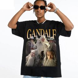 gandalf vintage graphic 90s tshirt, actor homage graphic t-shirt unisex, bootleg retro 90's fans tee, custom photo shirt