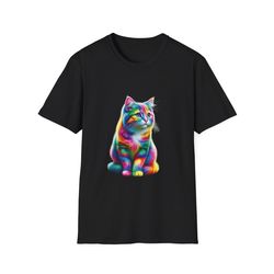 best selling cat lovers shirt | colorful cat | cat mom shirt | psychedelic cat shirt | cat mom gift |gift for mom | unis