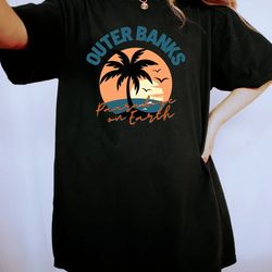 retro outer banks t-shirt, obx t-shirt, sunset, outer banks, sunset tee, retro, jj, john b, sarah cameron, pogue shirt