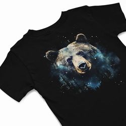 bear t-shirt, grizzly bear t shirt, brown bear tee shirt, camper tee's, camping dad gift, novelty woodlands animal, camp