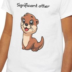 significant otter tee unisex t shirt | cotton tee | casual wear | all white| graphic tee | statement shirt |
