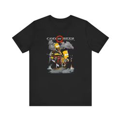 simpsons god of war, homer simpson, movie, tv show adult humor tee shirt