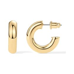PAVOI 14K Yellow Gold Plated Lightweight Chunky Open Hoops | Gold Hoop Earrings for Women | 20mm Thick Infinity Gold Hoo