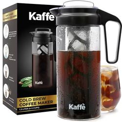 Kaffe Cold Brew Coffee Maker, 1.3L cold brew pitcher, Cold brew coffee and Tea Brewer, Easy to clean Mesh filter, iced c