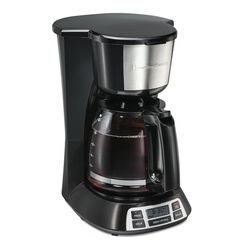Hamilton Beach Programmable Coffee Maker, 12 Cups, Stainless Steel Accents, New, 49630