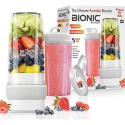 Bionic Blade Blender Portable Blender Powerful Cordless Blender with Travel Bottle New 6 Pieces