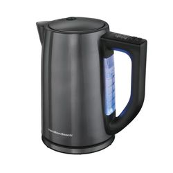 Hamilton Beach Variable Temperature Electric Kettle, 1.7 Liter Capacity, Black Stainless Steel, 41027
