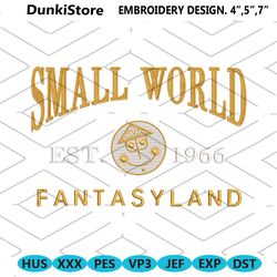 its a small world established 1966 varsity design machine embroidery