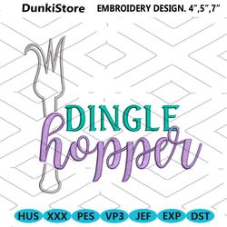 my little mermaid ariel inspired machine embroidery dinglehopper