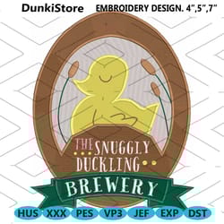 tangled inspired machine embroidery file 5 sizes including hat size snuggly duckling brewery