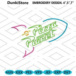 toy story neon pizza planet machine embroidery design 1