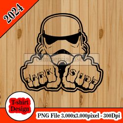 dark side knuckle starwars stormtrooper tshirt design png higt quality 300dpi digital file instant download