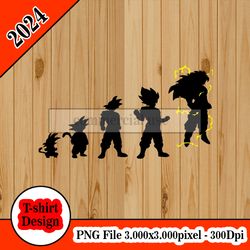 dragonball z super saiyan evolution 4 gt tshirt design png higt quality 300dpi digital file instant download