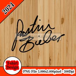 justin bieber signature tshirt design png higt quality 300dpi digital file instant download