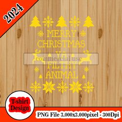 Merry Christmas Ya Filthy Animal gold tshirt design PNG higt quality 300dpi digital file instant download