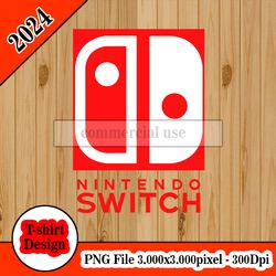 nintendo switch logo tshirt design png higt quality 300dpi digital file instant download