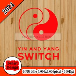 nintendo switch yin and yang tshirt design png higt quality 300dpi digital file instant download