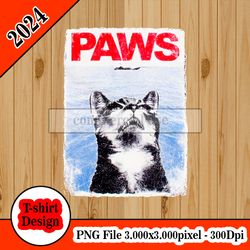 paws cat jaws tshirt design png higt quality 300dpi digital file instant download