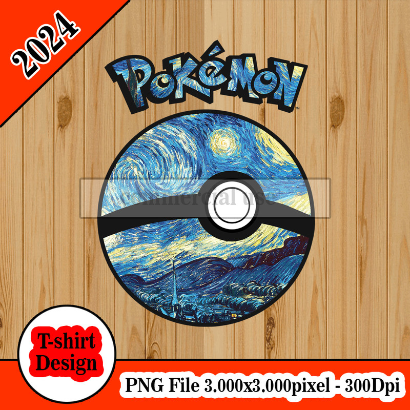 pokemon pokeball starry night Van Gogh.jpg