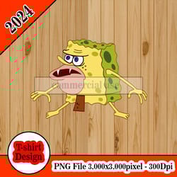 spongegar primitive caveman spongebob tshirt design png higt quality 300dpi digital file instant download