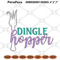 my little mermaid ariel inspired machine embroidery dinglehopper