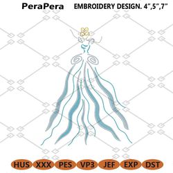 princess cinderella inspired machine embroidery design 1