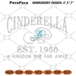 princess cinderella logo machine embroidery established 1950