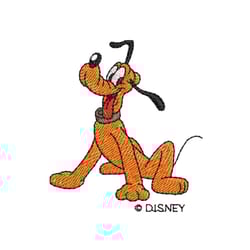 pluto dog embroidery design