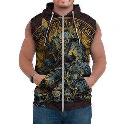 vikings skull all over print hoodie zip hoodie fleece hoodie 3d, vikings skull hoodie 3d t3