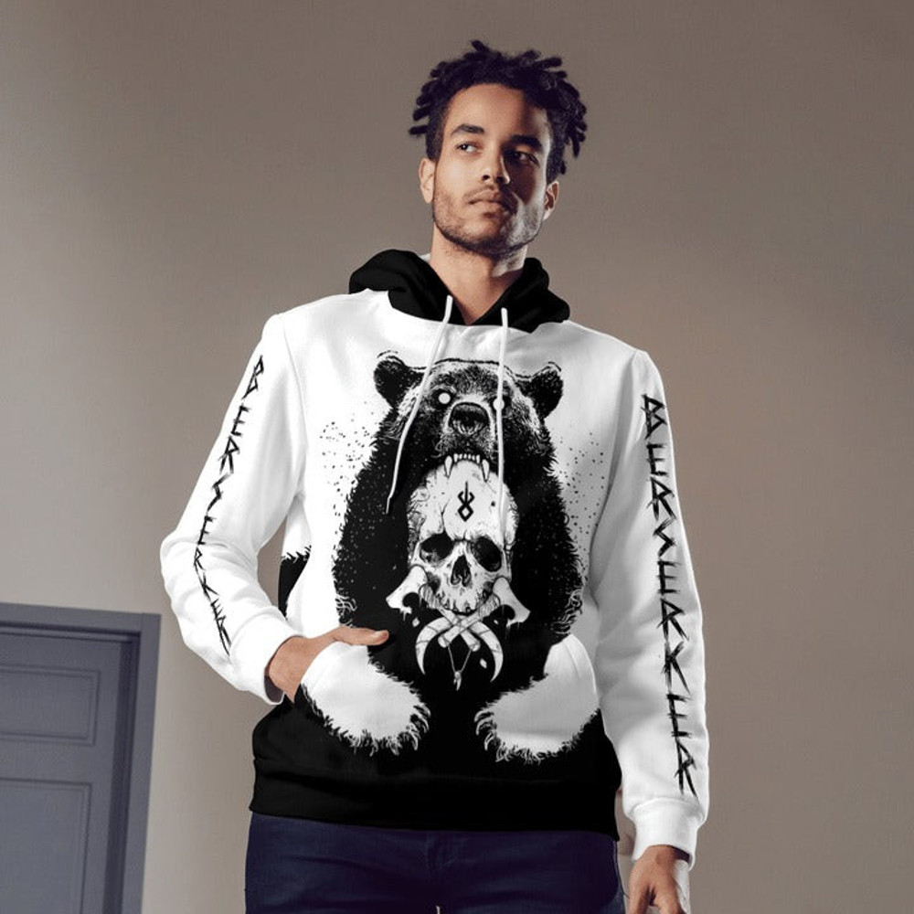 Bear Claws Yggdrasil-Viking Hoodie 3D- All Over Print Hoodie Zip Hoodie Fleece Hoodie 3D, Vikings Tattoo Hoodie 3D KA108