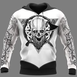 viking clothing warrior viking, all over print hoodie zip hoodie fleece hoodi 3d, vikings tattoo hoodie 3d ka150