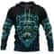 Viking Hoodie Odin With Fenrir, All Over Print Hoodie Zip Hoodie Fleece Hoodi 3D, Vikings Tattoo Hoodie 3D KA411