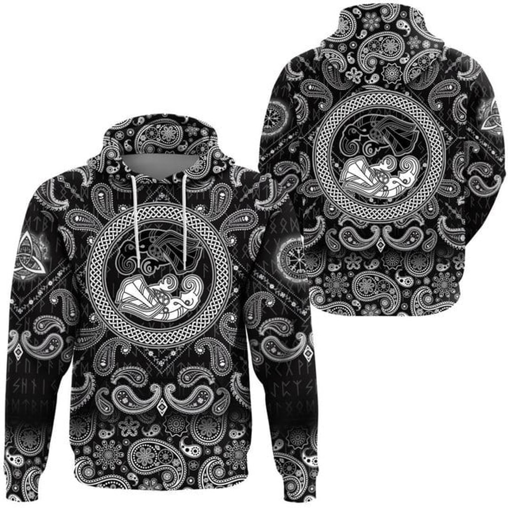 woavens Of The God Odin In Scandinavia, All Over Print Hoodie Zip Hoodie Fleece Hoodi 3D, Vikings Tattoo Hoodie 3D KA417