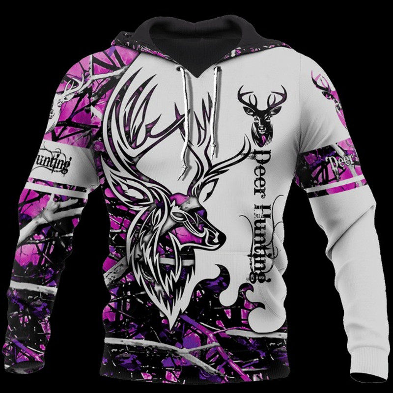 Deer Hunting Muddy Girl Camo 3D,All Over Print Hoodie Zip Hoodie Fleece Hoodi 3D, Vikings Tattoo Hoodie 3D KA566