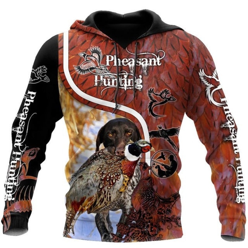 Pheasant Hunting Camo D Over Printed,All Over Print Hoodie Zip Hoodie Fleece Hoodi 3D, Vikings Tattoo Hoodie 3D KA595