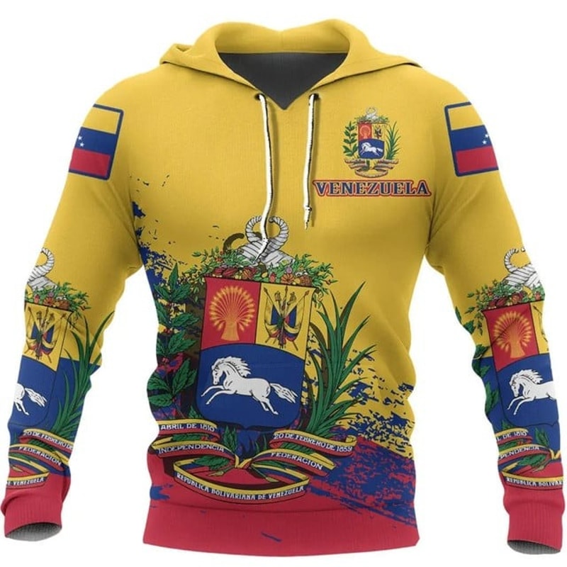 (Eight Stars) Venezuela 3D Hoodie,All Over Print Hoodie Zip Hoodie Fleece Hoodi 3D, Vikings Tattoo Hoodie 3D KA611