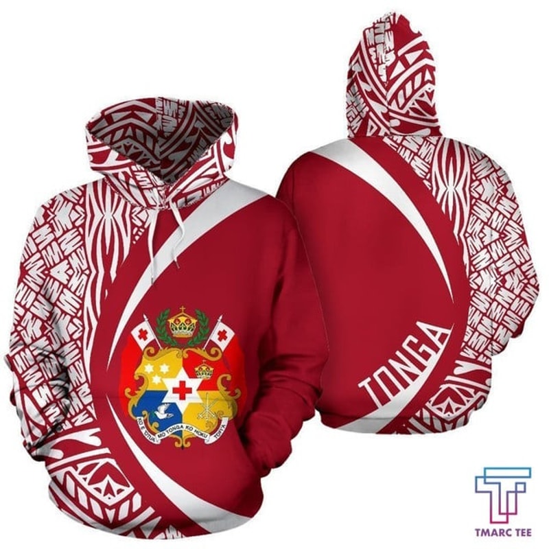 Tonga Coat Of Arm Polynesian Hoodie,All Over Print Hoodie Zip Hoodie Fleece Hoodi 3D, Vikings Tattoo Hoodie 3D KA641