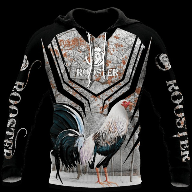 Premium Rooster 3D Printed Unisex Shir, All Over Print Hoodie Zip Hoodie Fleece Hoodi 3D, Vikings Tattoo Hoodie 3D KA731