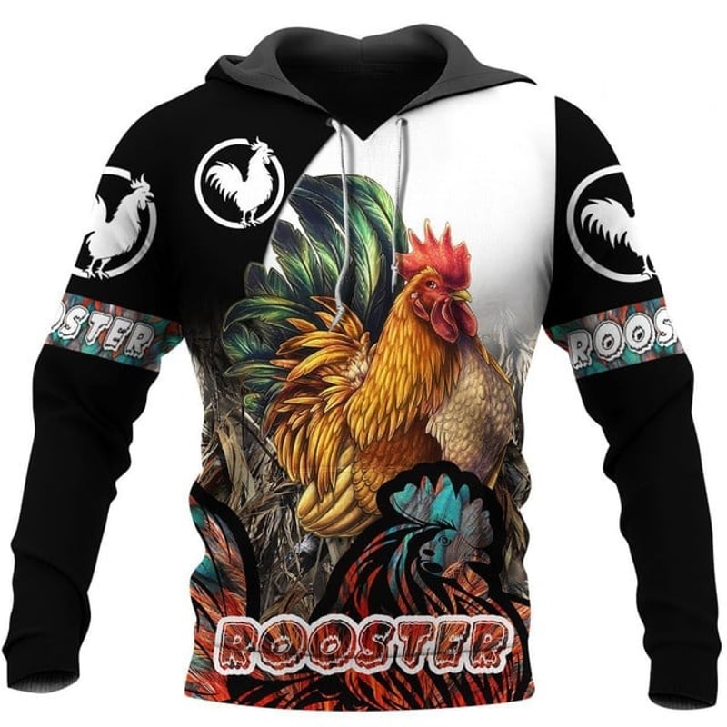 Premium Rooster 3D All Over Printed Un, All Over Print Hoodie Zip Hoodie Fleece Hoodi 3D, Vikings Tattoo Hoodie 3D KA738