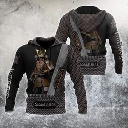 premium 3d printed unisex samurai shir, all over print hoodie zip hoodie fleece hoodi 3d, vikings tattoo hoodie 3d ka746