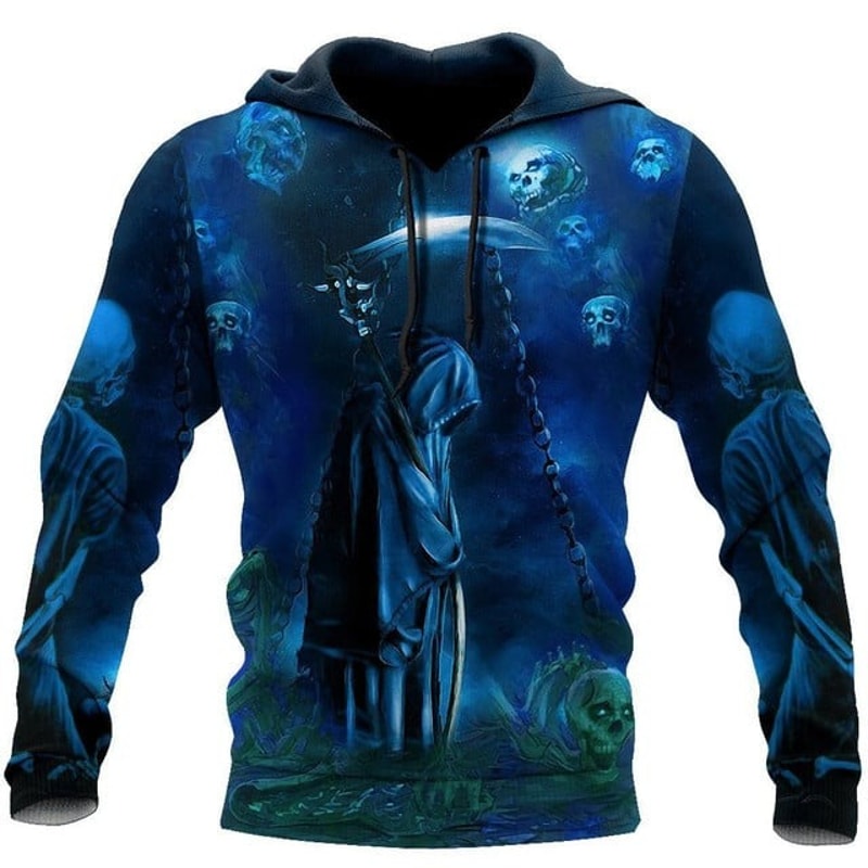 Premium Skull 3D All Over Printed Unis, All Over Print Hoodie Zip Hoodie Fleece Hoodi 3D, Vikings Tattoo Hoodie 3D KA756