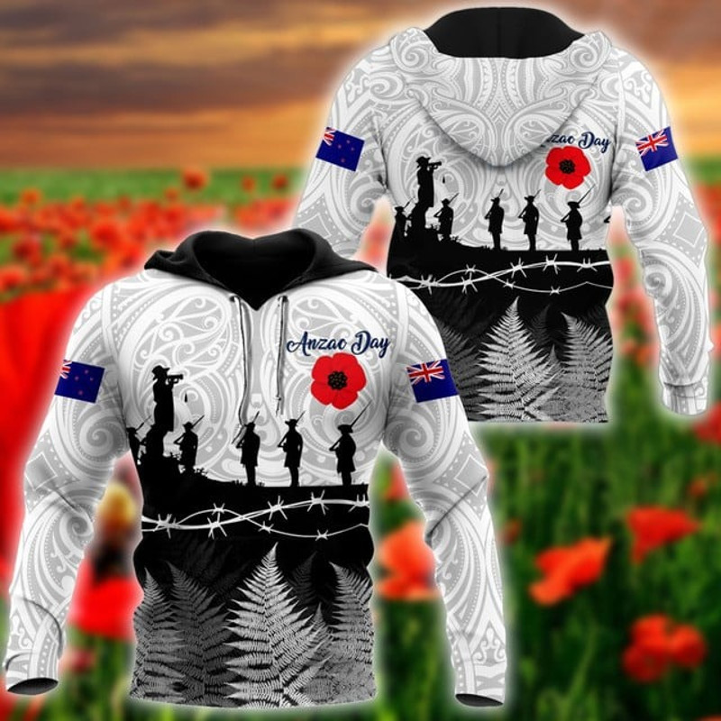 Premium Anzac Day New Zealand Maori, All Over Print Hoodie Zip Hoodie Fleece Hoodi 3D, Vikings Tattoo Hoodie 3D KA780