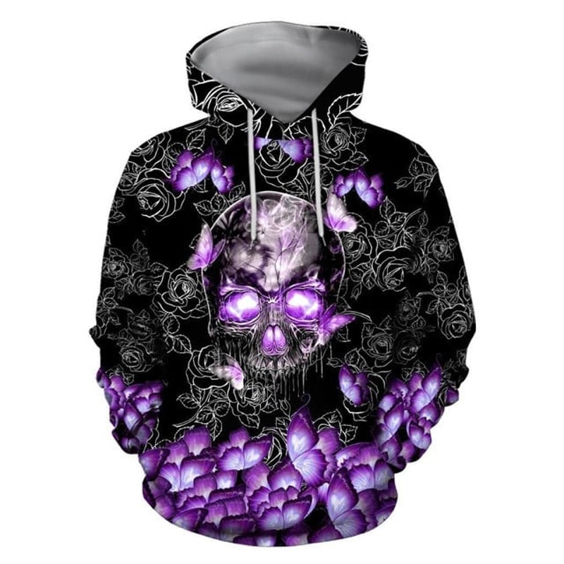 Premium Skull 3D All Over Printed Unis, All Over Print Hoodie Zip Hoodie Fleece Hoodi 3D, Vikings Tattoo Hoodie 3D KA791