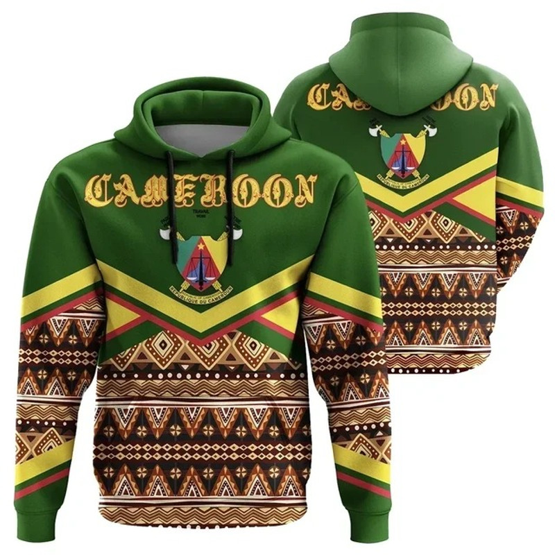 Hoodie Cameroon Pullover Hoodie, All Over Print Hoodie Zip Hoodie Fleece Hoodi 3D, Vikings Tattoo Hoodie 3D KA822