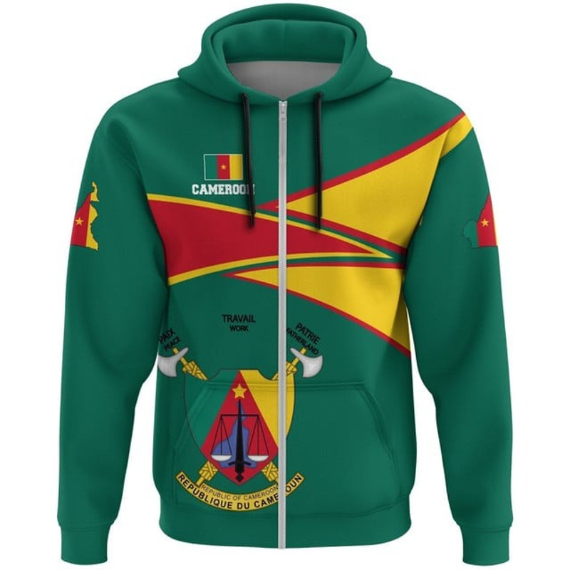 Cameroon Zip Hoodie, Cameroon Strong, All Over Print Hoodie Zip Hoodie Fleece Hoodi 3D, Vikings Tattoo Hoodie 3D KA829