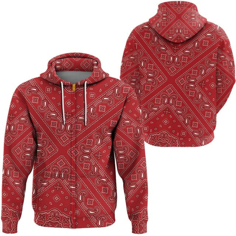 Paisley Bandana 3D Hoodie Pattern Sea, All Over Print Hoodie Zip Hoodie Fleece Hoodie 3D, Vikings Tattoo Hoodie 3D KA854