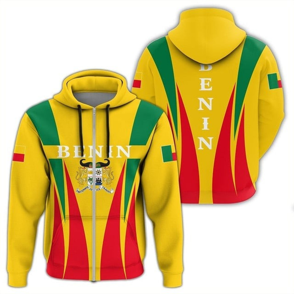 African Hoodie Benin Zip Hoodie - Ape, All Over Print Hoodie Zip Hoodie Fleece Hoodie 3D, Vikings Tattoo Hoodie 3D KA896